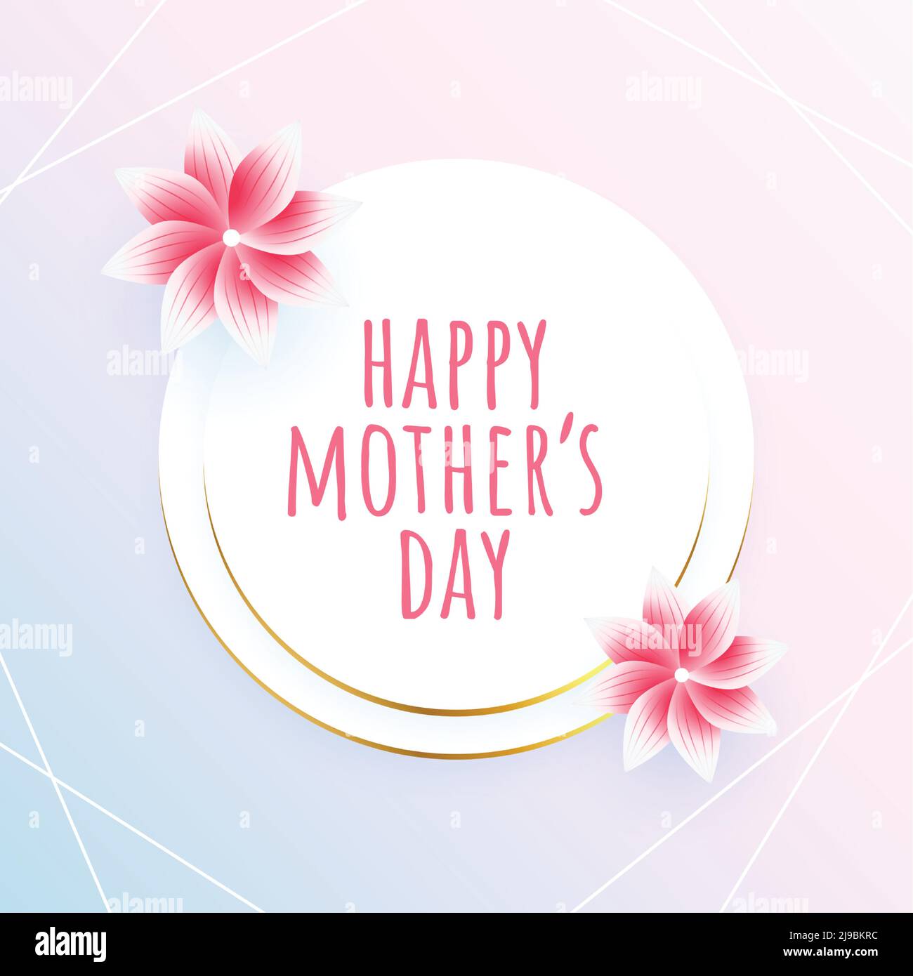 beautiful mother's day flower greeting card for social media Stock