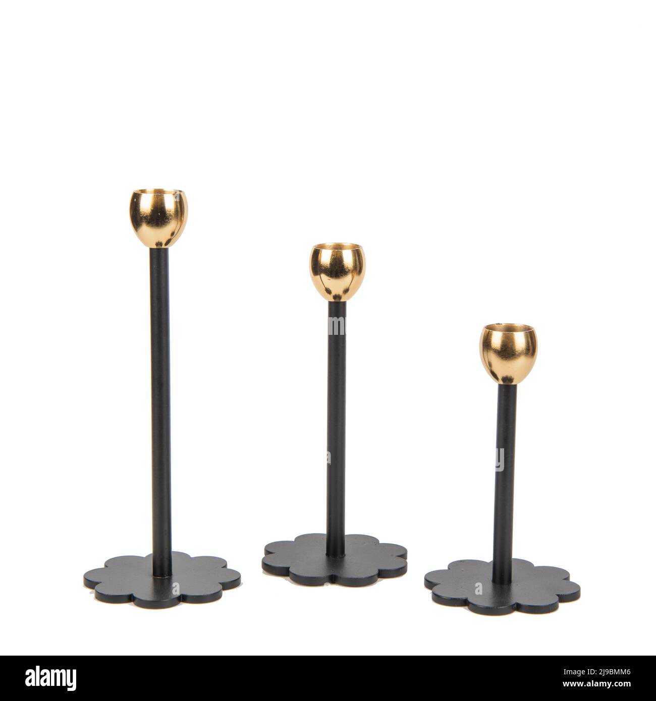 luxury candle holders isolated on white Stock Photo - Alamy