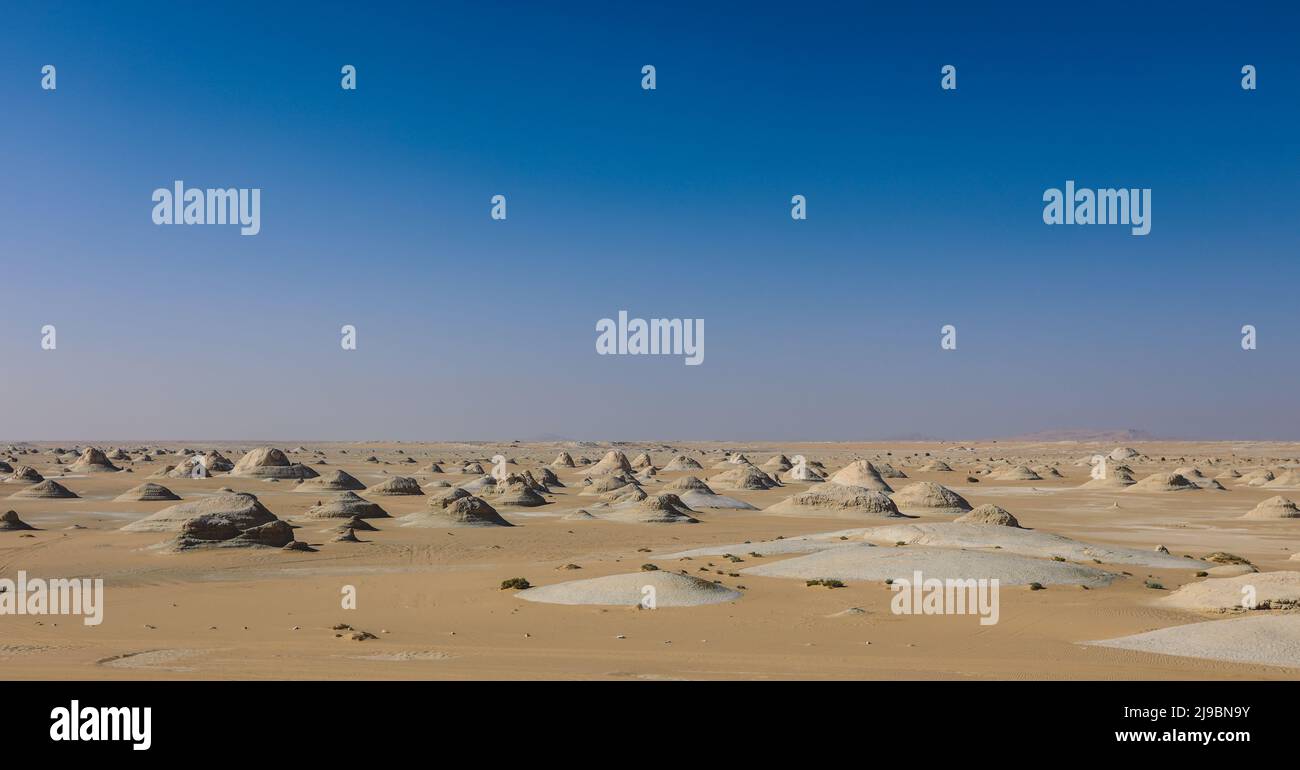 Sandy Hills in the White Desert Protected Area, is National park in the Farafra Oasis, Egypt Stock Photo