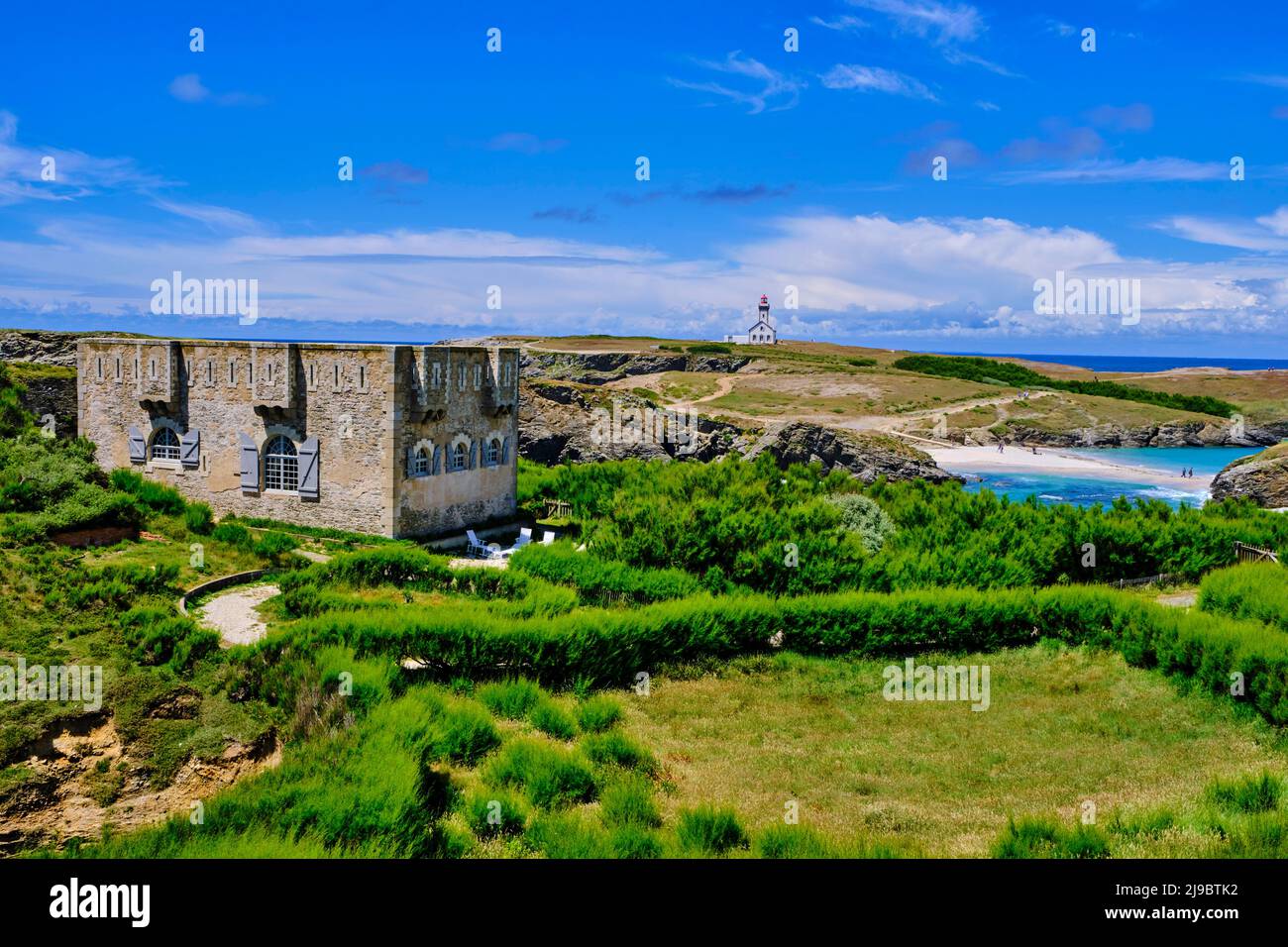 France, Morbihan, Belle-Ile-en-mer, Sauzon, Pointe des Poulains, Sarah Bernhardt museum Stock Photo