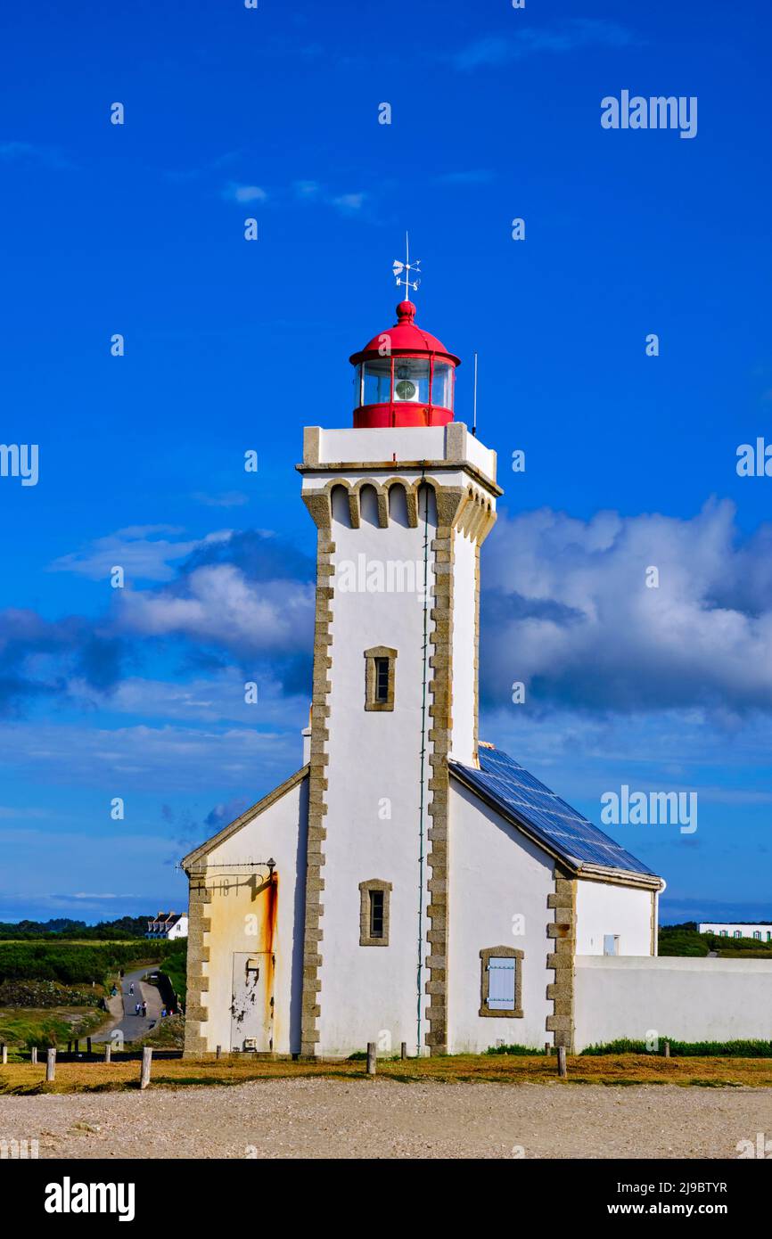 France, Morbihan, Belle-Ile-en-mer, Sauzon, Pointe des Poulains, The flagship house of Pointe des Poulains Stock Photo