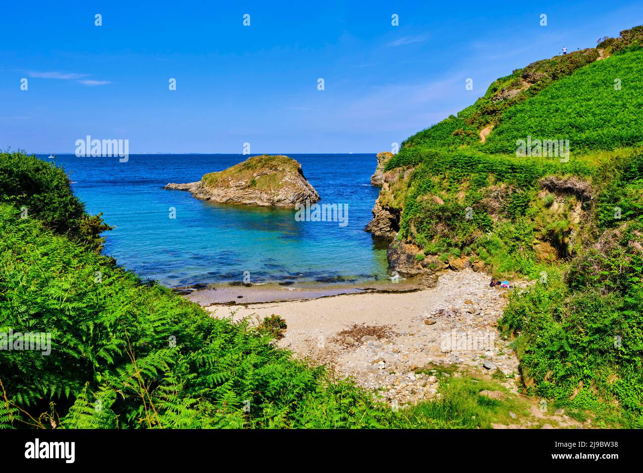 France, Morbihan, Belle-Ile-en-mer, north coast says the soft coast ...