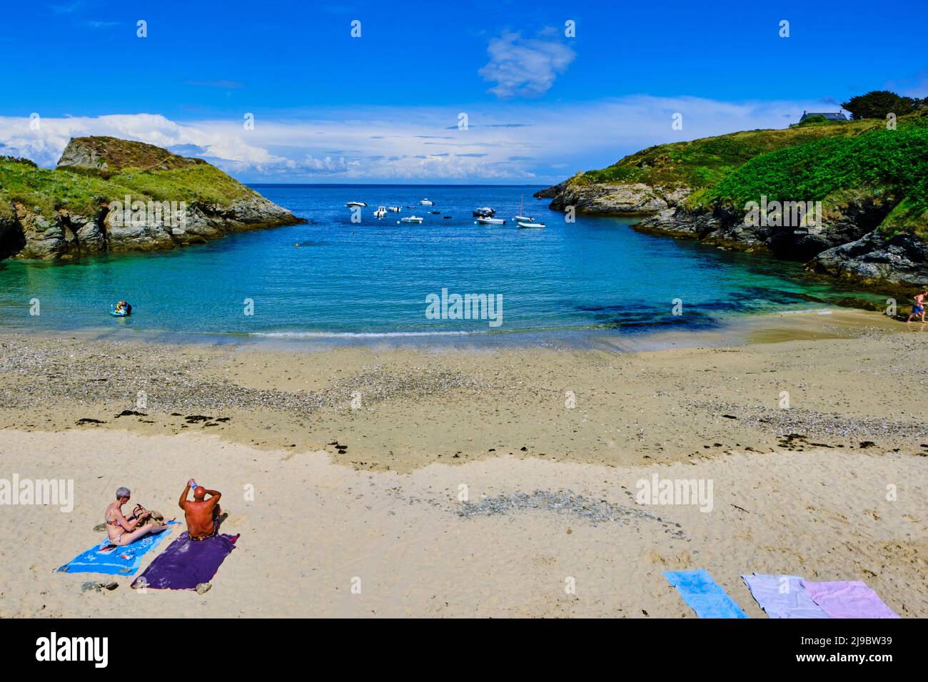 France, Morbihan, Belle-Ile-en-mer, north coast says the soft coast ...