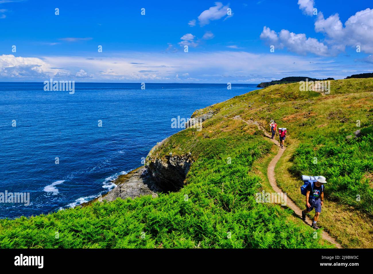 France, Morbihan, Belle-Ile-en-mer, north coast says the soft coast ...