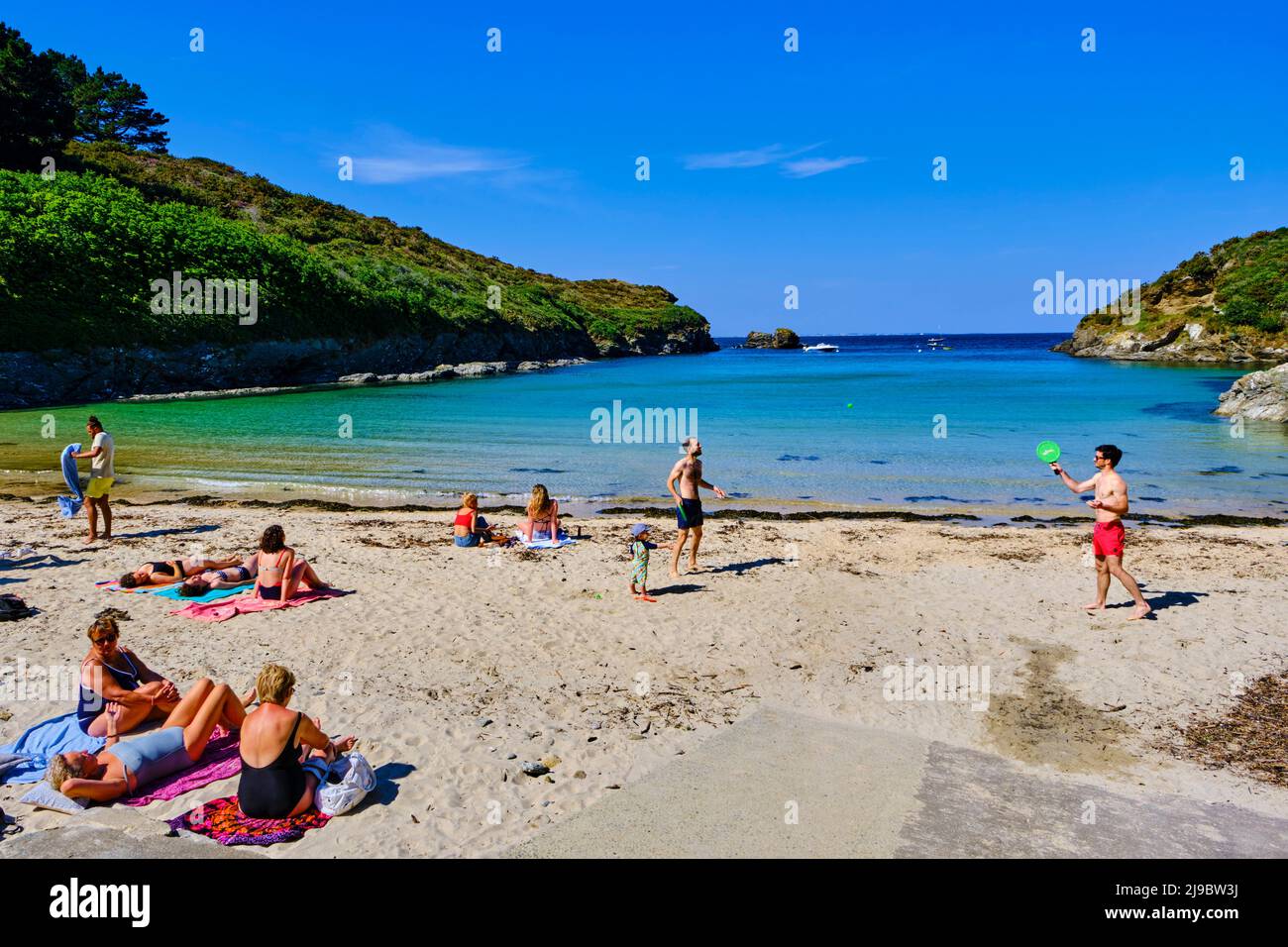 France, Morbihan, Belle-Ile-en-mer, north coast says the soft coast ...