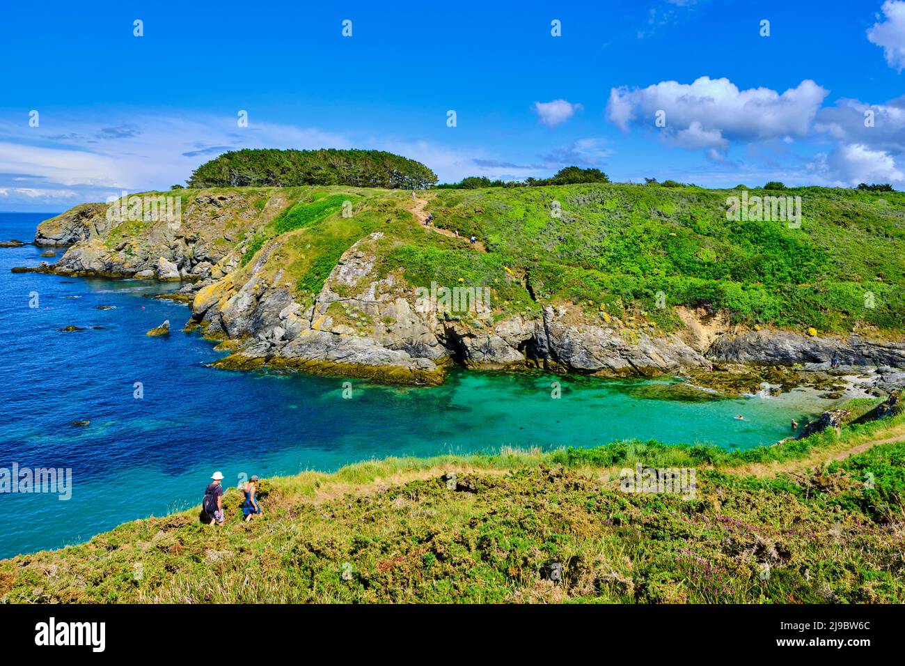 France, Morbihan, Belle-Ile-en-mer, north coast says the soft coast ...