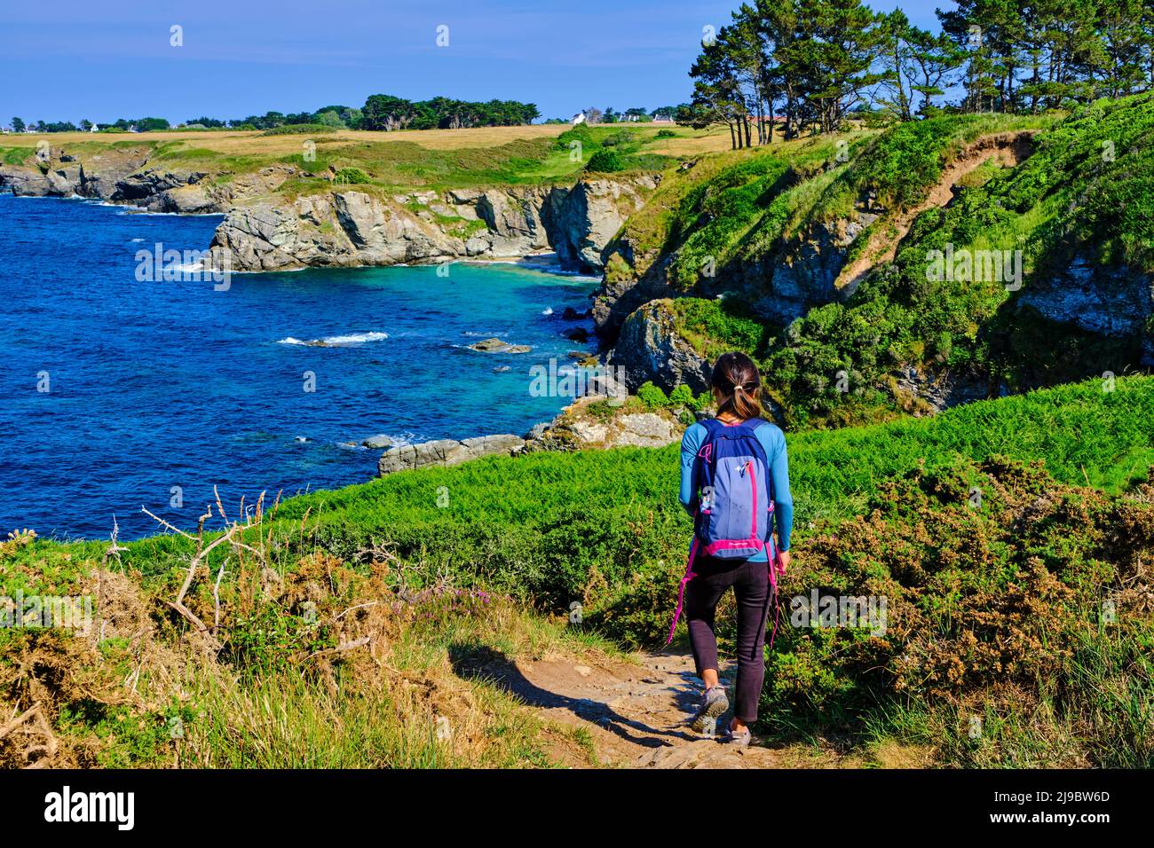 France, Morbihan, Belle-Ile-en-mer, north coast says the soft coast ...