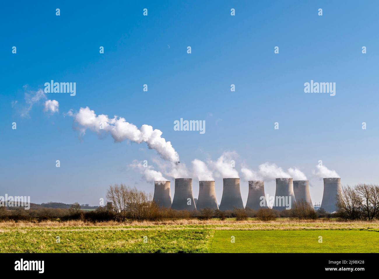 View of Ratcliffe Power Station. Stock Photo