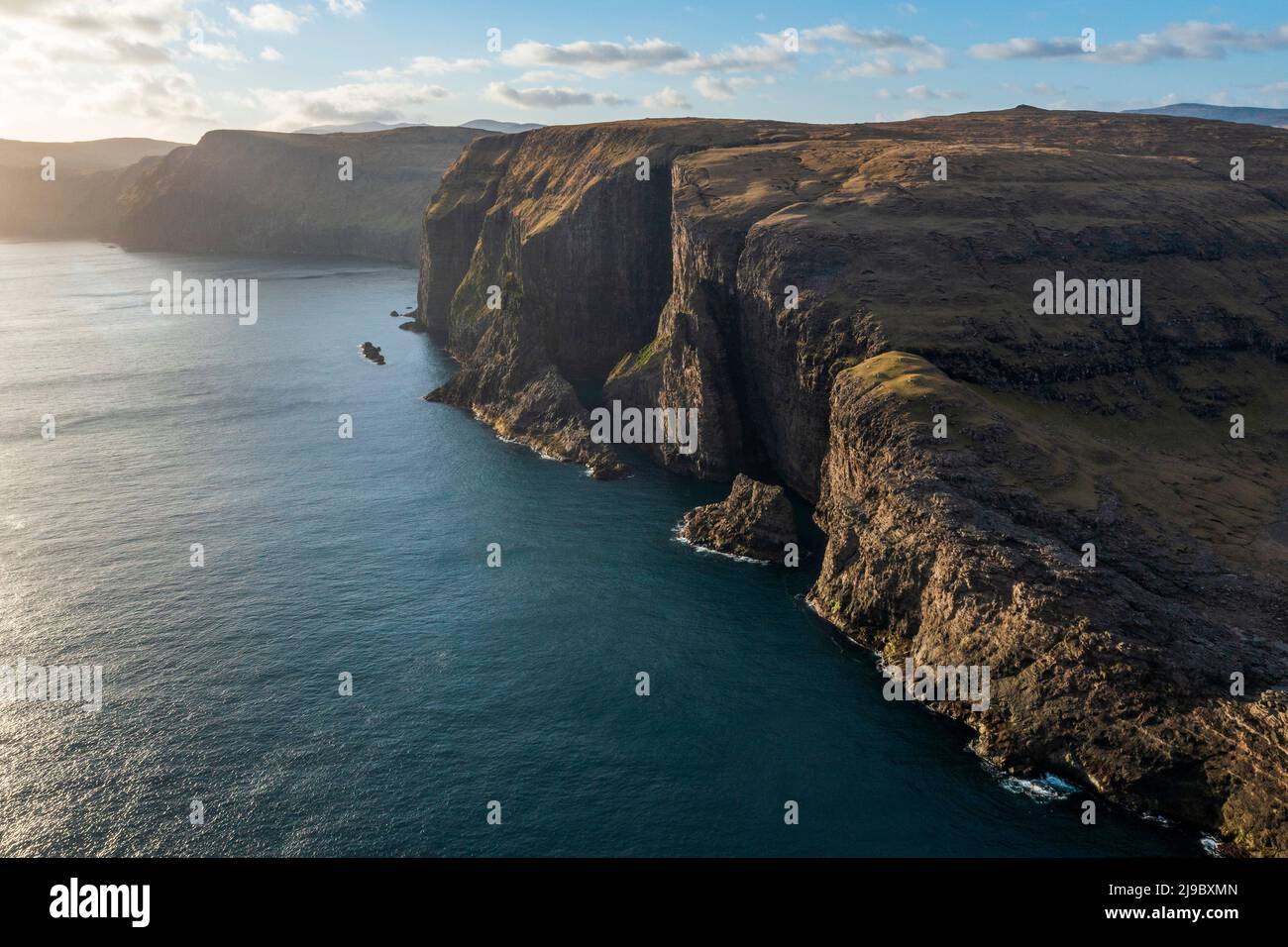 A view across Vagar on the Faroe Islands. Stock Photo