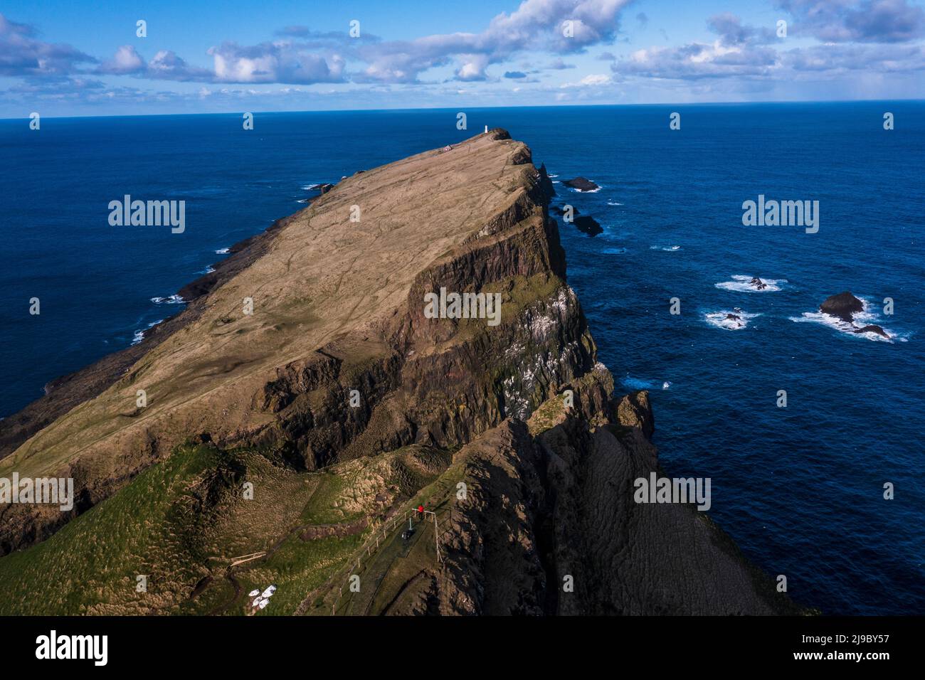 A hilly outcrop on the Faroe Islands. Stock Photo