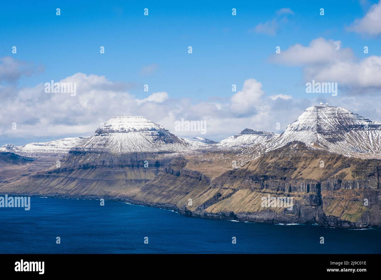 Mountain range on the Faroe Islands. Stock Photo