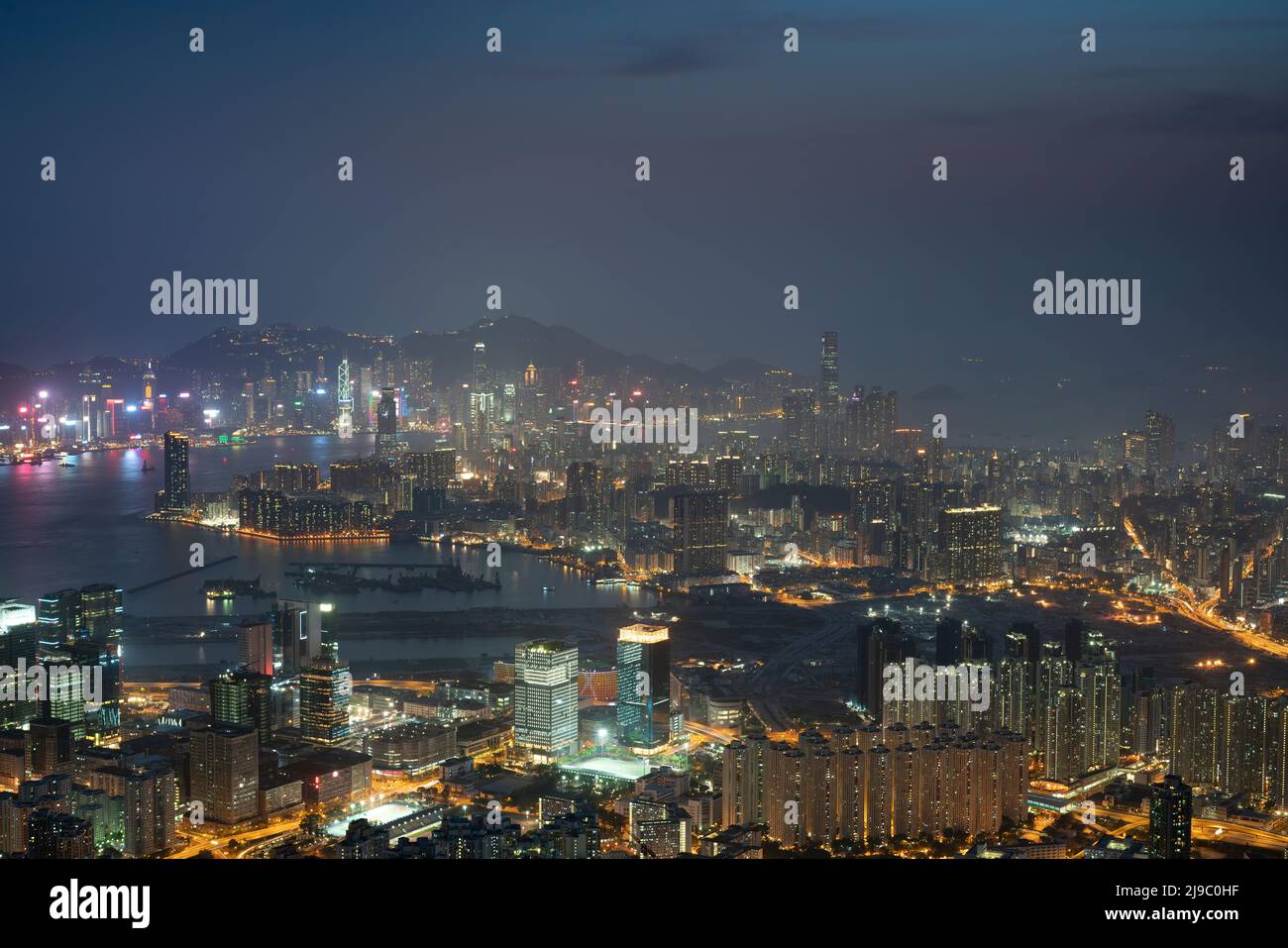 Hong Kong skyscrapers skyline cityscape Stock Photo