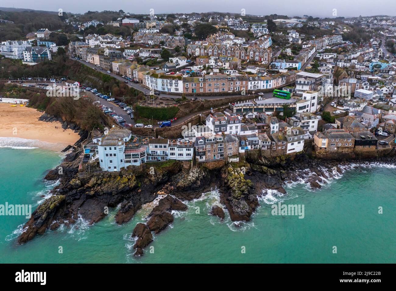 The beautiful seaside town of St Ives in Cornwall. Stock Photo
