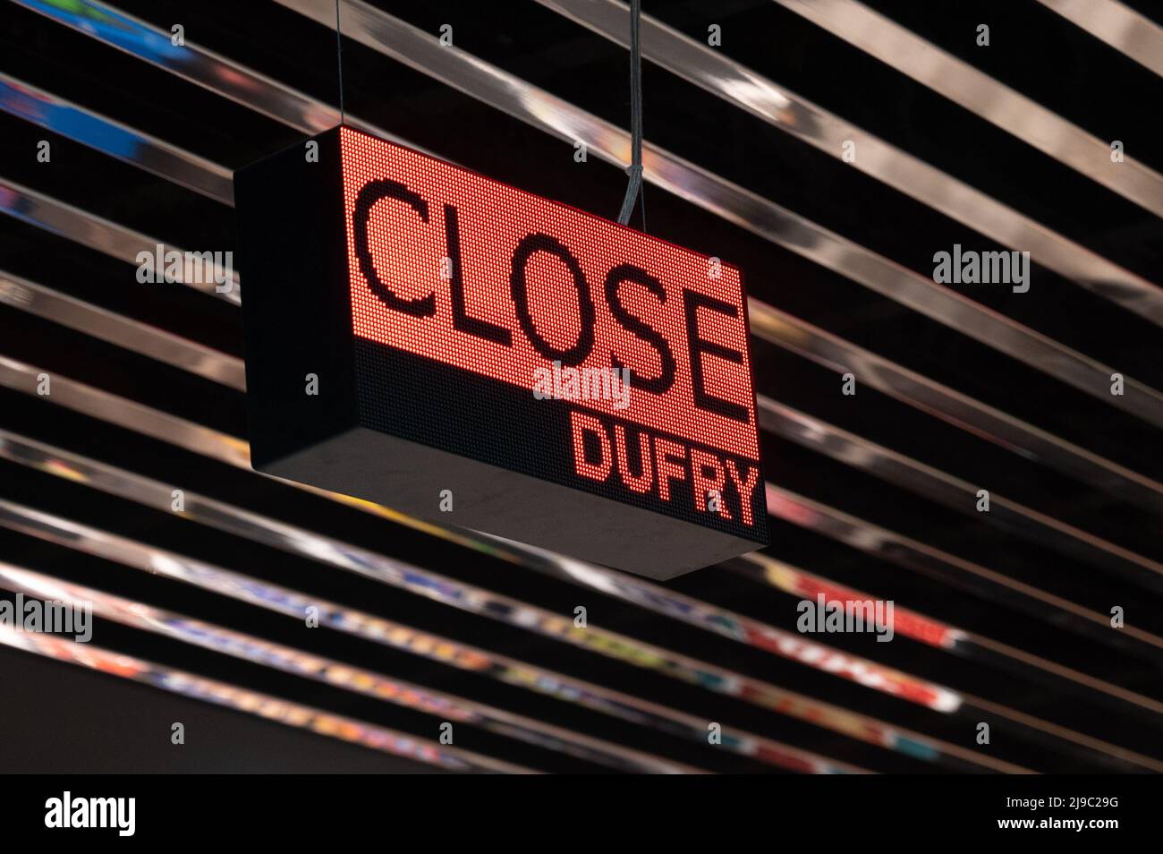 Istanbul, Turkey - January, 2022: Dufry sign at International Airport Stock Photo
