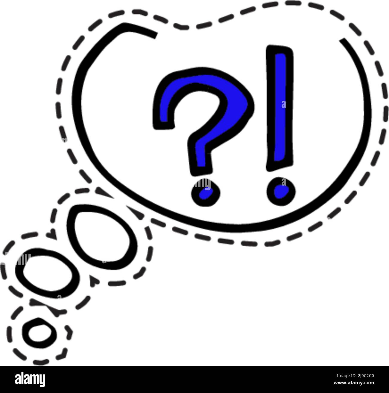 Question and exclamation mark in chat bubble box Stock Vector Image ...
