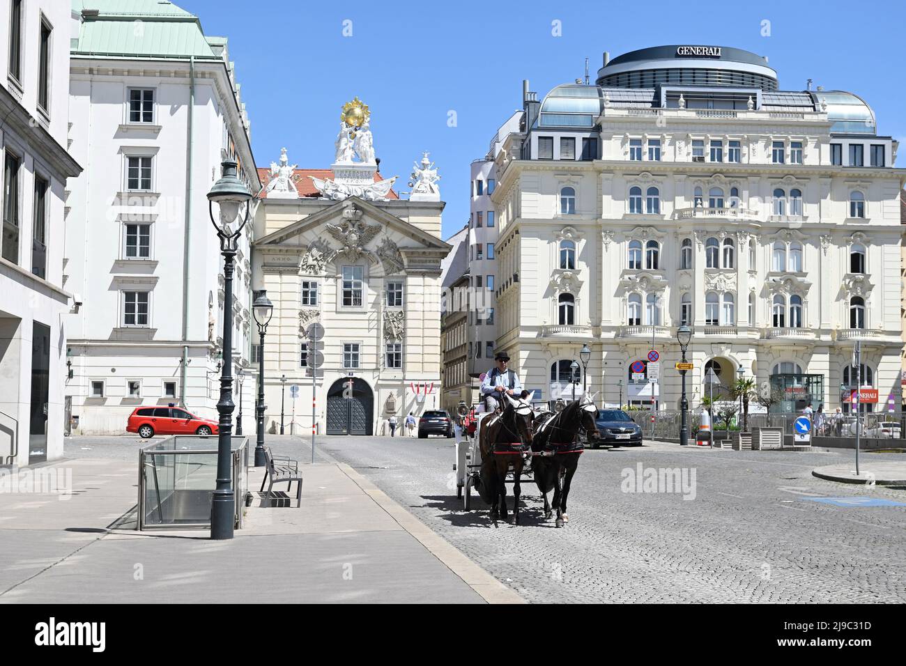 Vienna, Austria. Tourist attraction fiaker carriages in Vienna Stock Photo