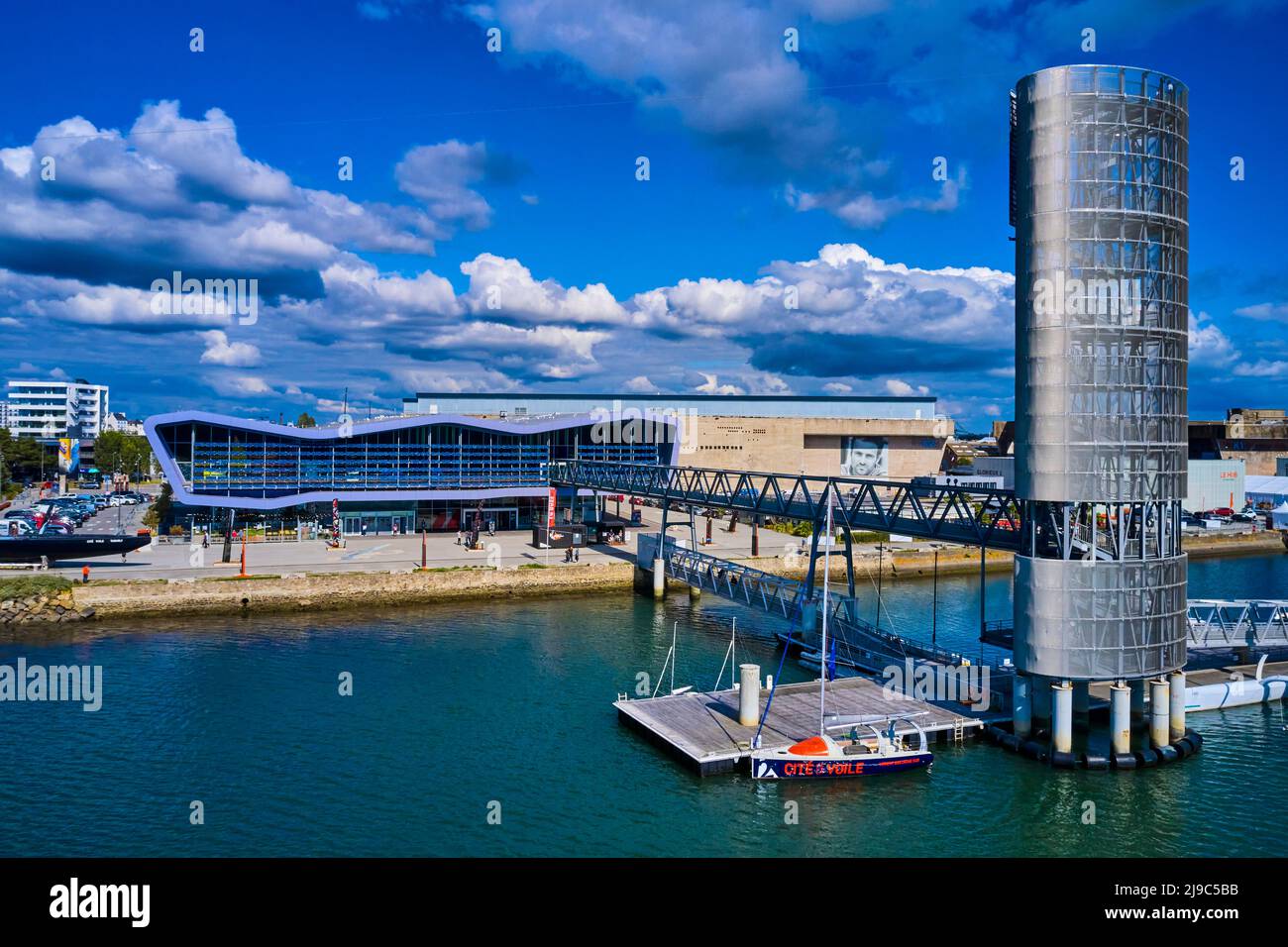 France, Morbihan, the harbor of Lorient, Lorient, City of Sailing Eric Tabarly Stock Photo