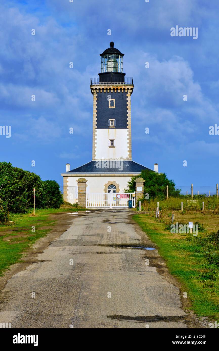 France, Morbihan, island of Groix, Pen Men lighthouse Stock Photo Alamy