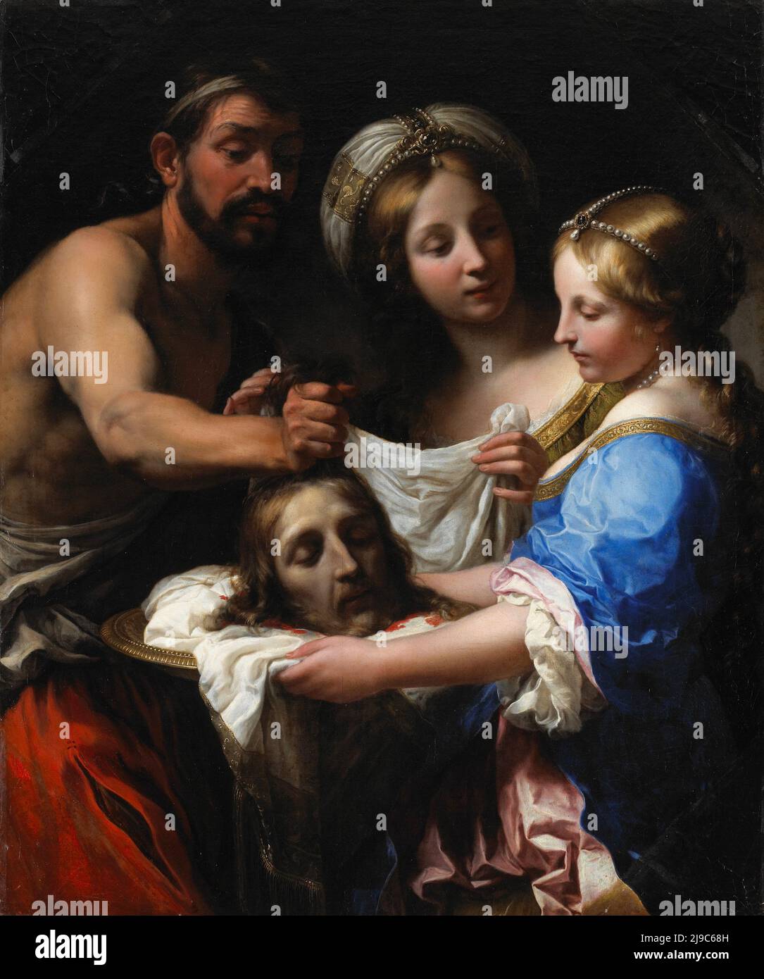 Salome is given the severed head of John the Baptist, Onorio Marinari, 1670s Stock Photo
