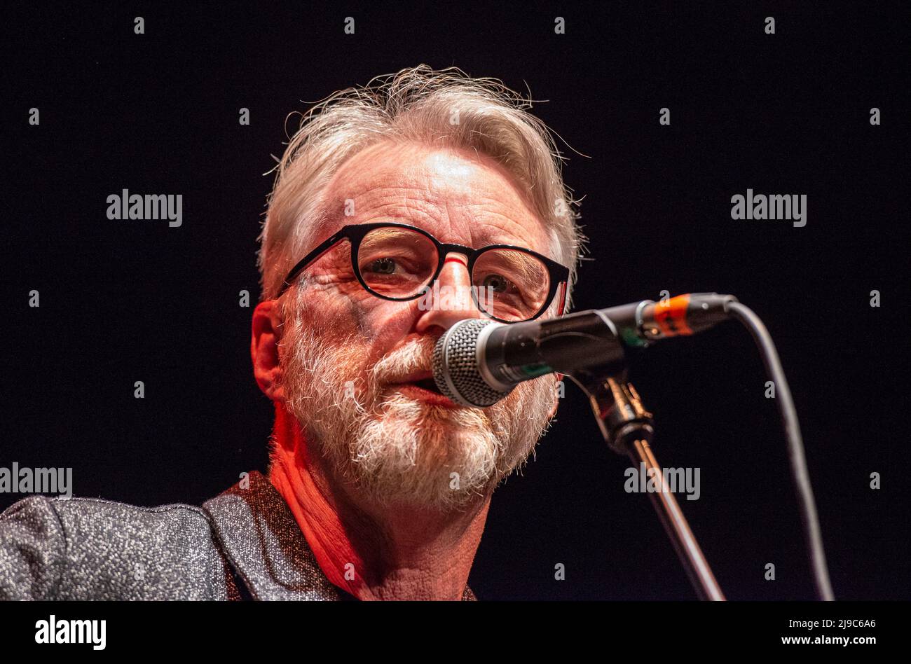 Billy Bragg ends his UK Tour at The Roundhouse in Camden in Central London. Stock Photo