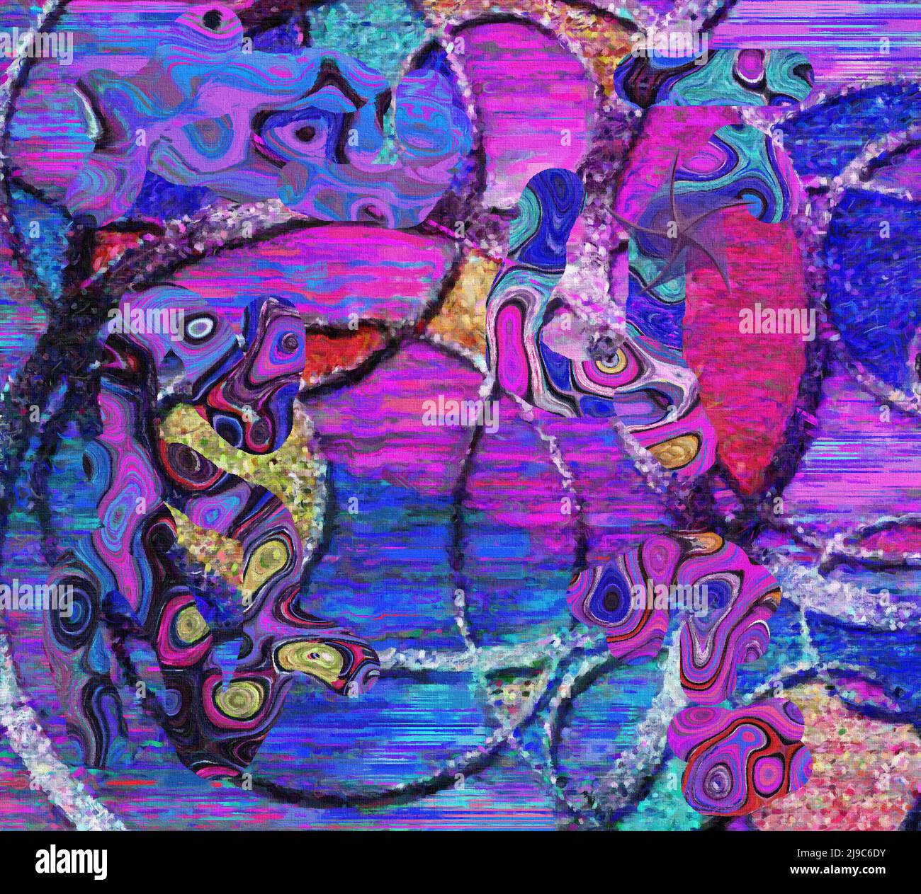 Abstract oil painting purple colours. 3D rendering Stock Photo Alamy