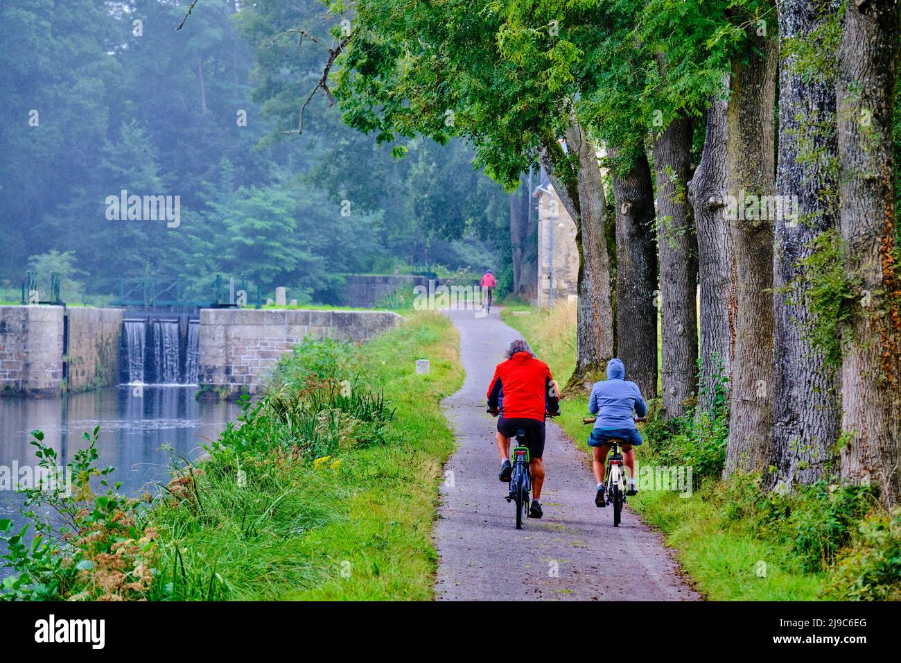 France, Morbihan, the NantesBrest canal, the locks between Rohan and