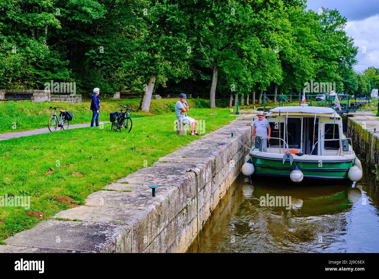 France, Morbihan, the NantesBrest canal, between Josselin and Rohan