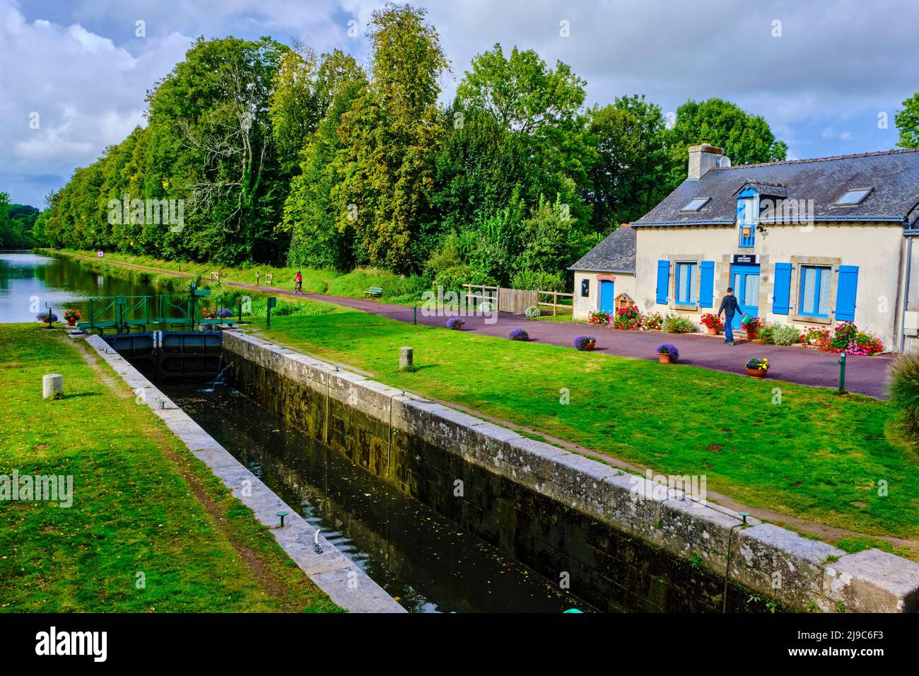 France, Morbihan, the NantesBrest canal, between Josselin and Rohan
