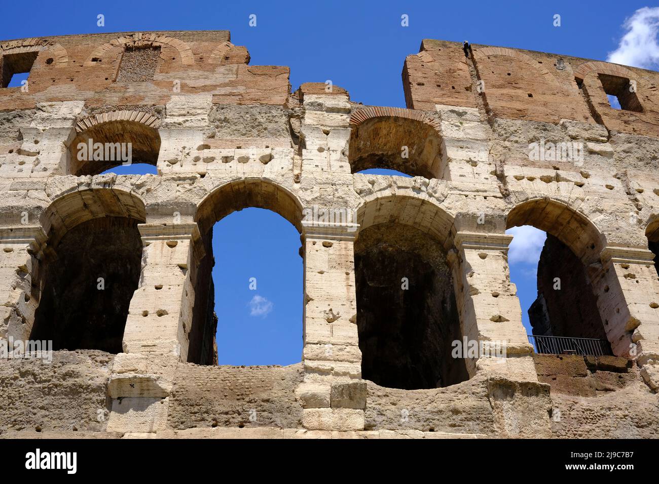 Exterior of the Roman Colosseum in Rome, Italy Stock Photo
