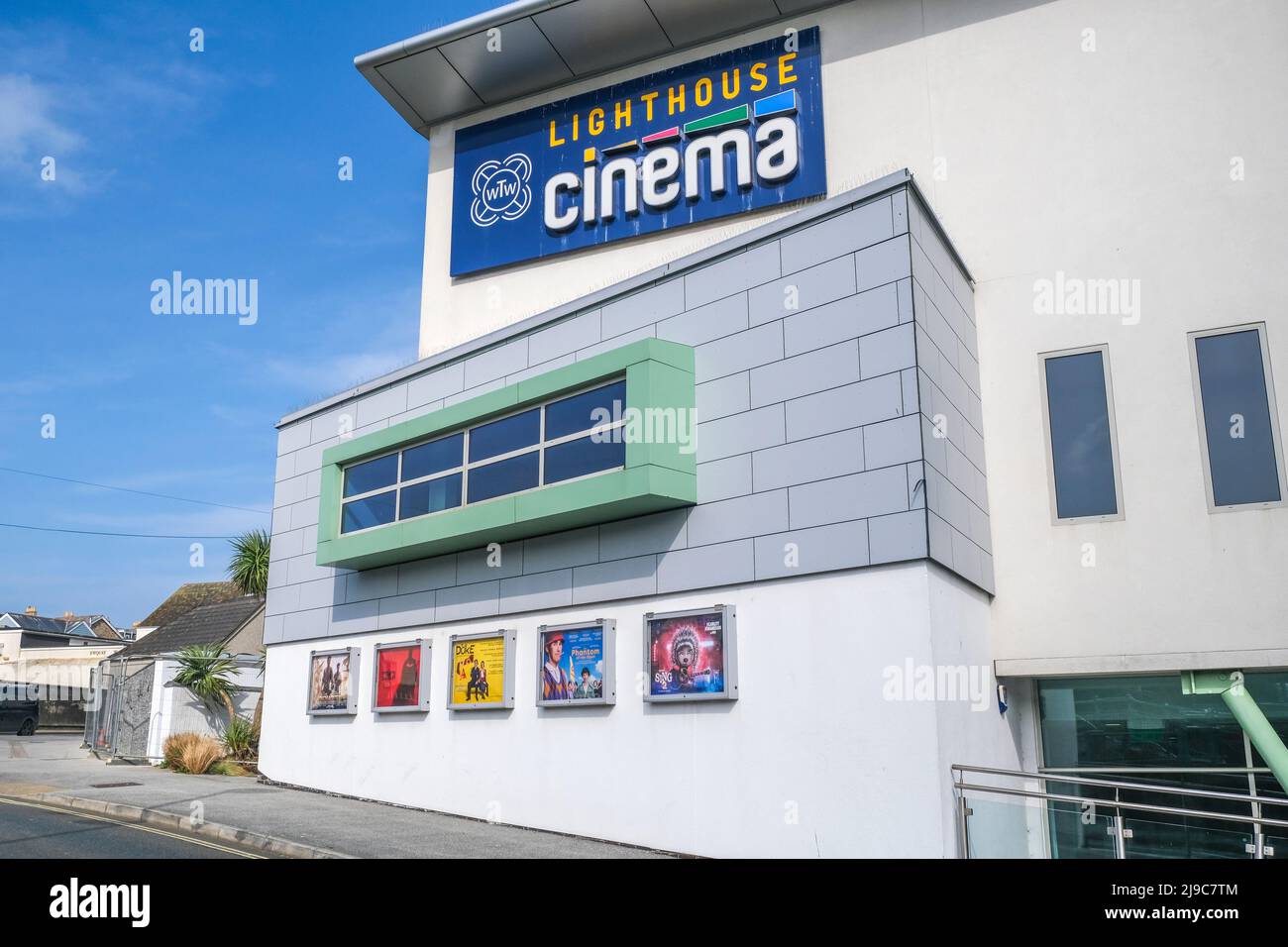 The exterior of the Lighthouse Cinema in Newquay in Cornwall. Stock Photo