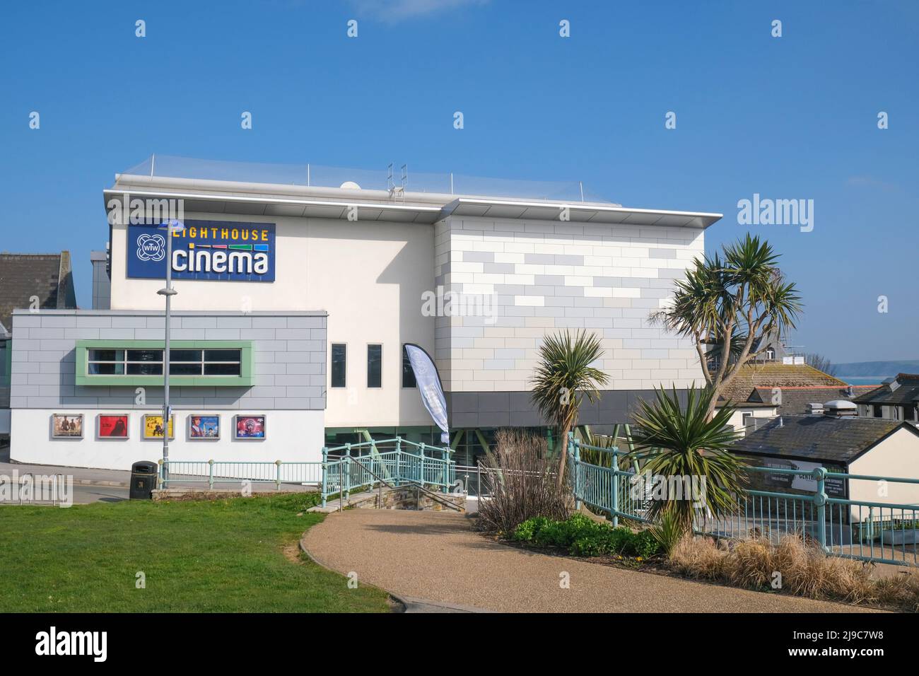 The exterior of the Lighthouse Cinema in Newquay in Cornwall. Stock Photo