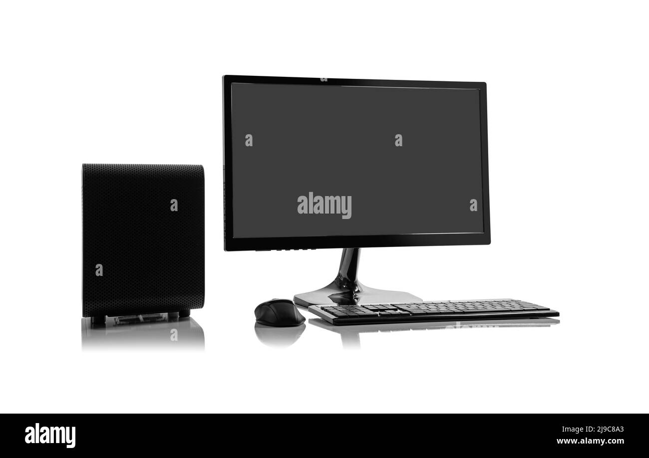 Personal computer isolated on white background Stock Photo Alamy