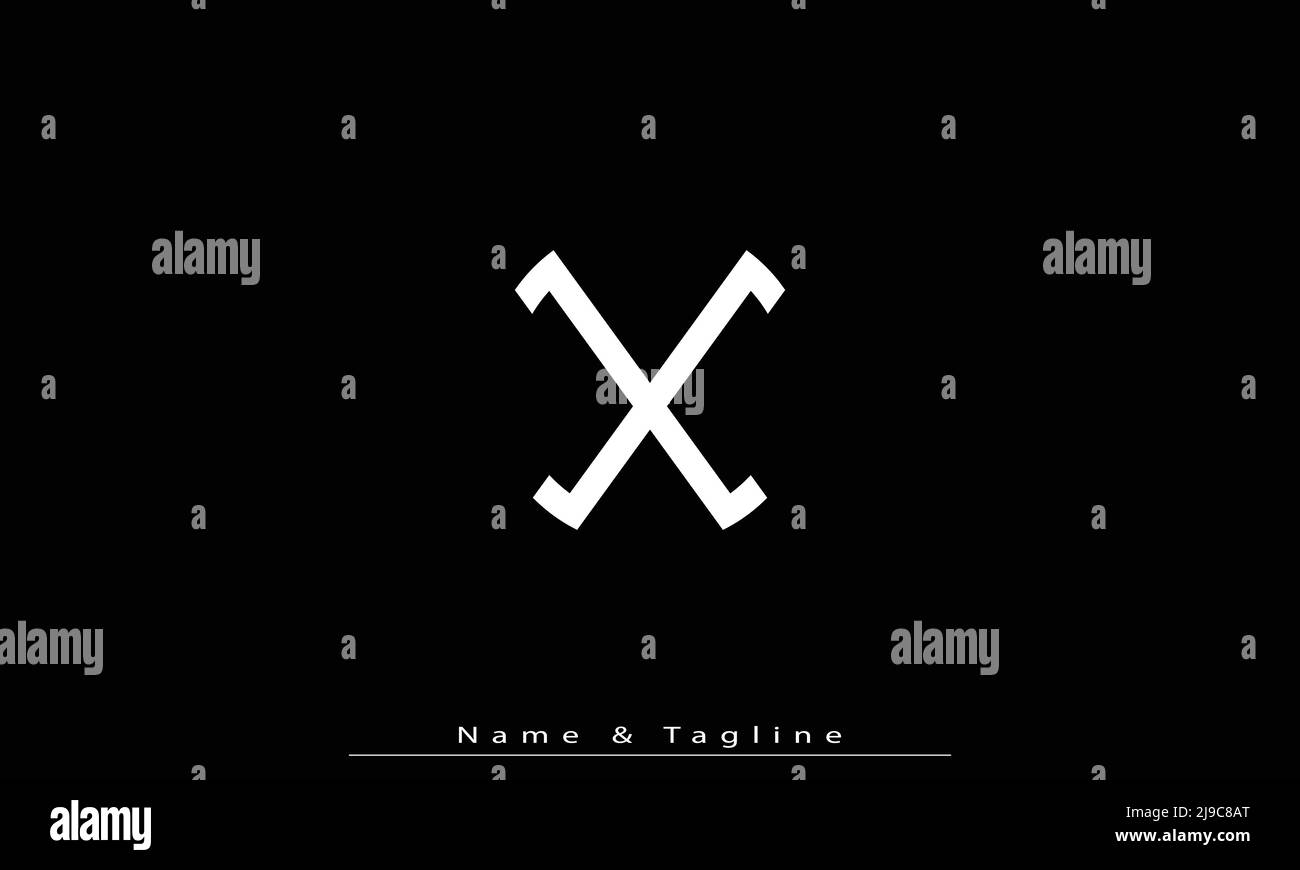 black and white alphabet letter x logo icon design | Stock vector |  Colourbox