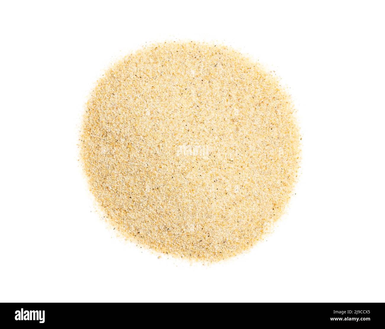 Sand circle on white background Stock Photo