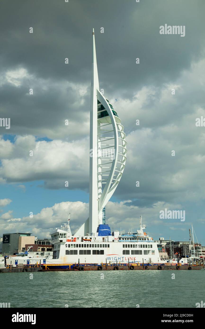 Spinnaker Tower in spring. Stock Photo