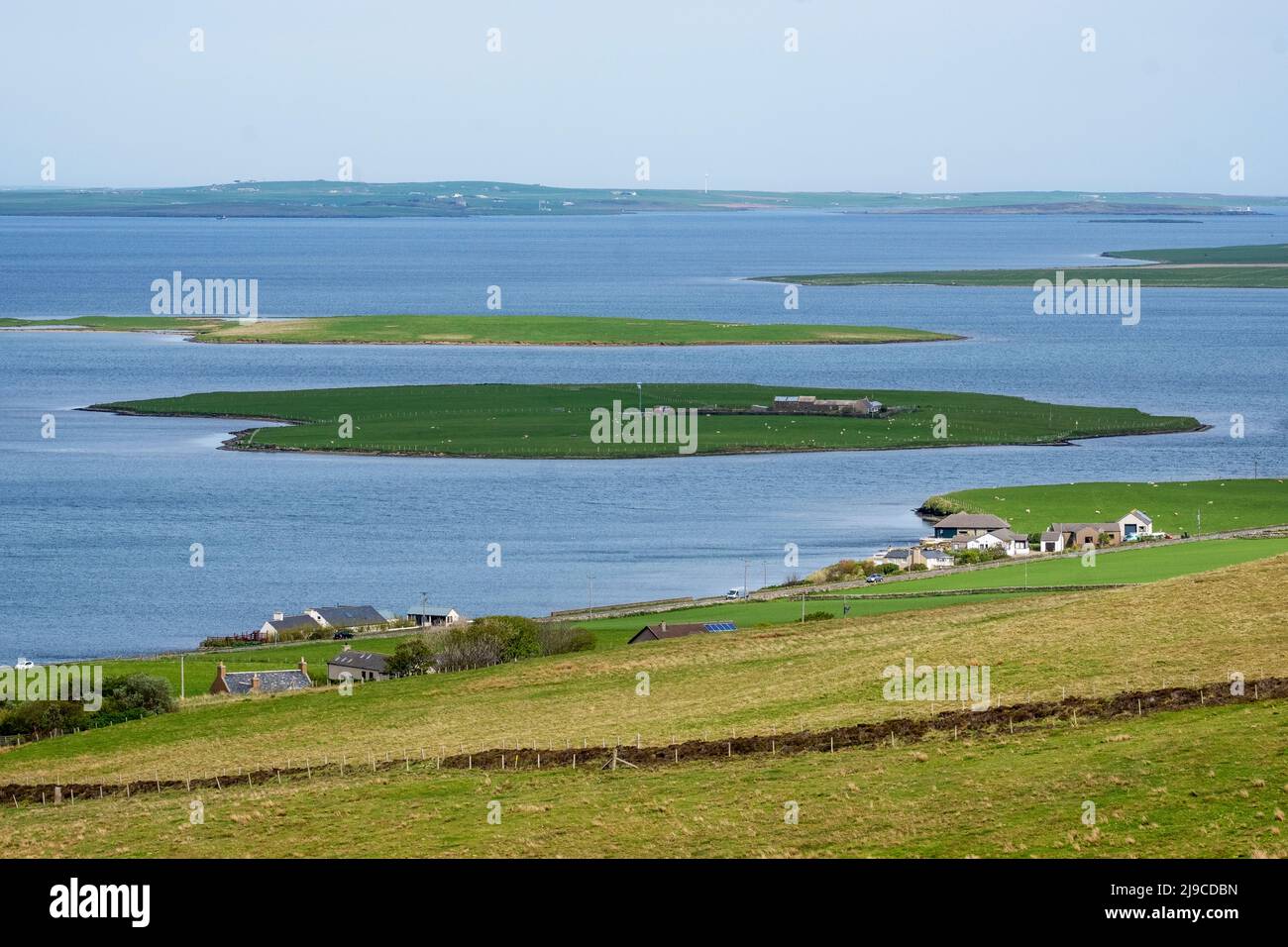 Finstown community on Orkney mainland, Orkney Islands, Scotland. Stock Photo