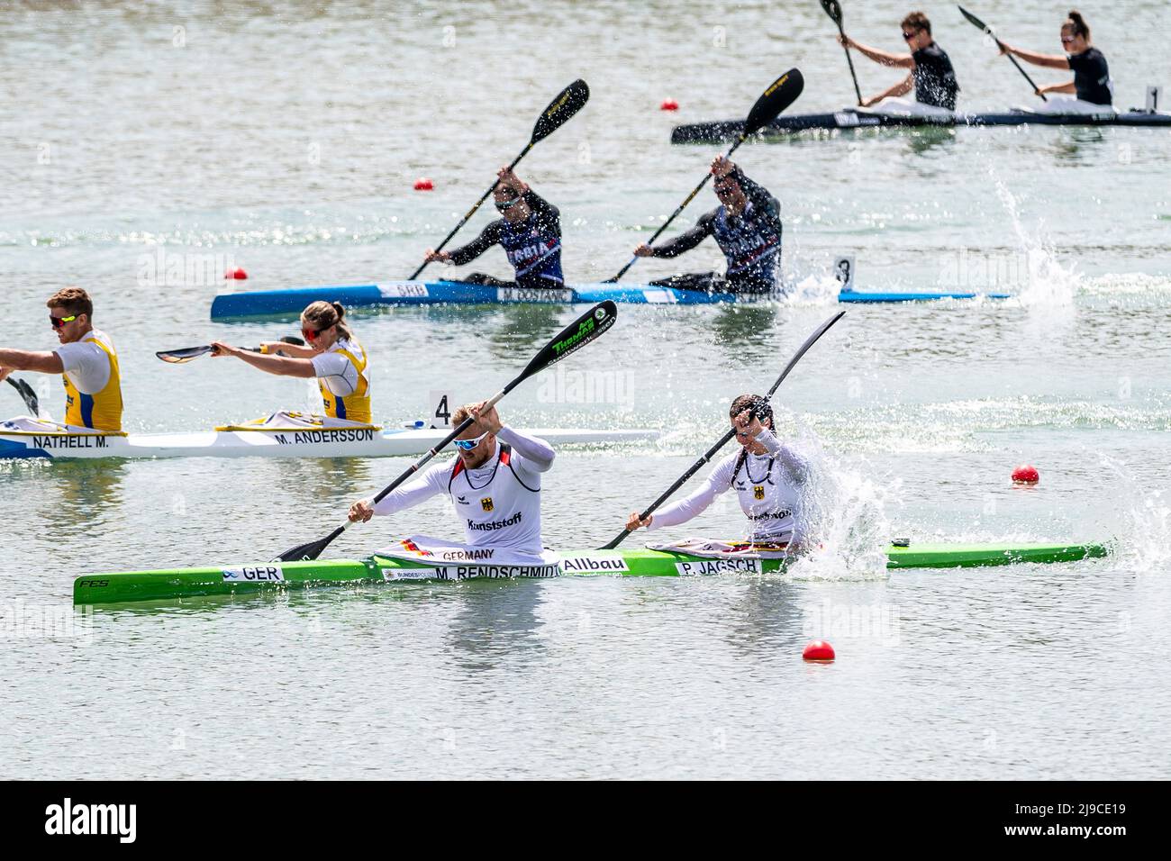 Racice, Czech Republic. 22nd May, 2022. Max Rendschmidt and Pauline ...