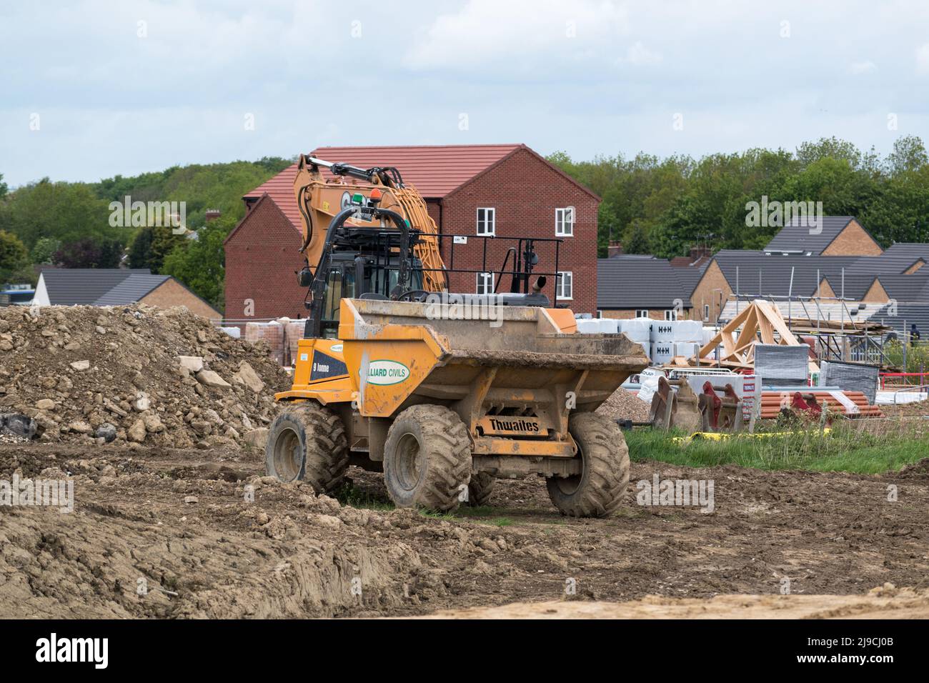 Construction - Housing Development Holmewood Derbyshire Stock Photo