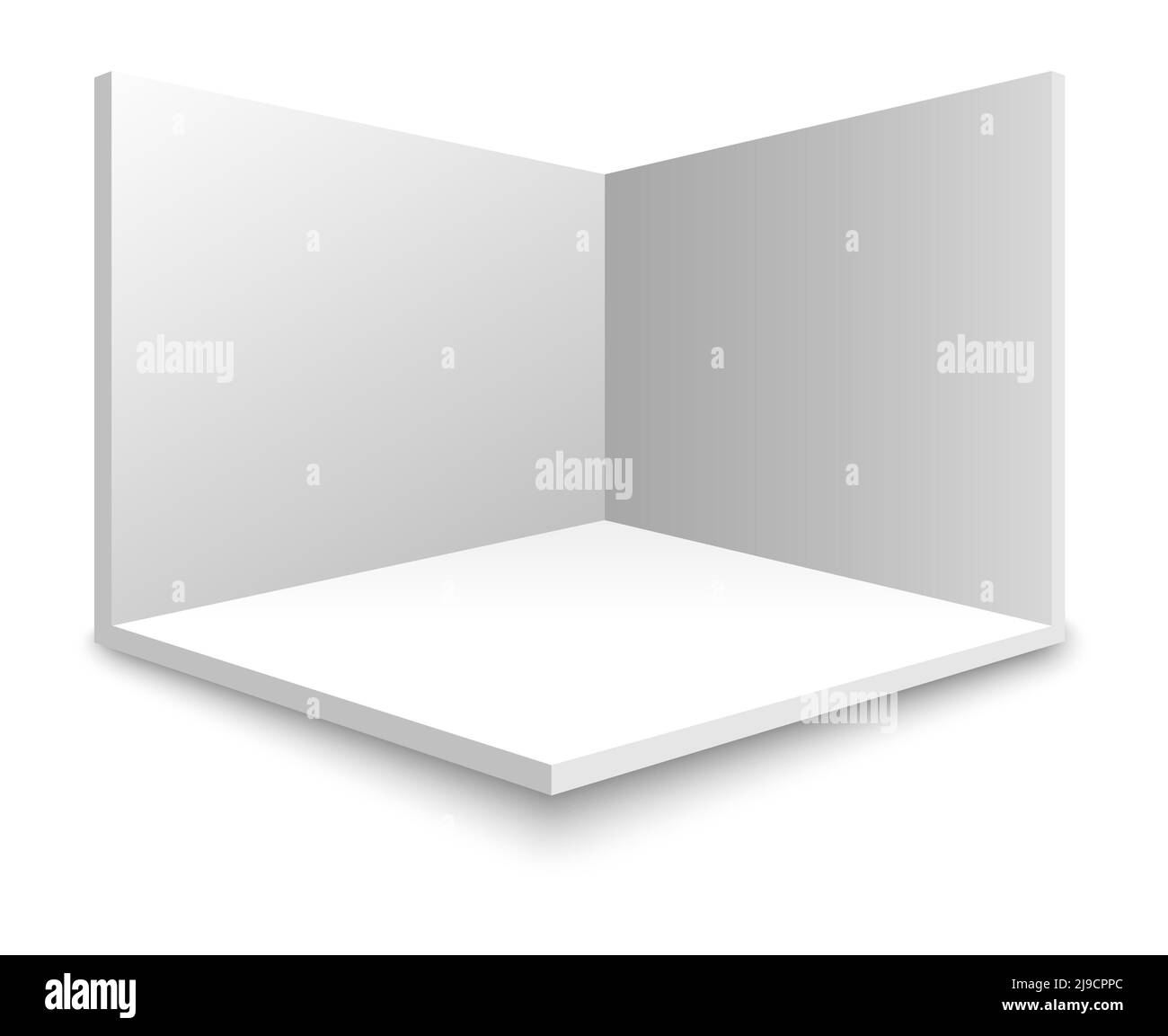 Booth 3d corner Stock Vector