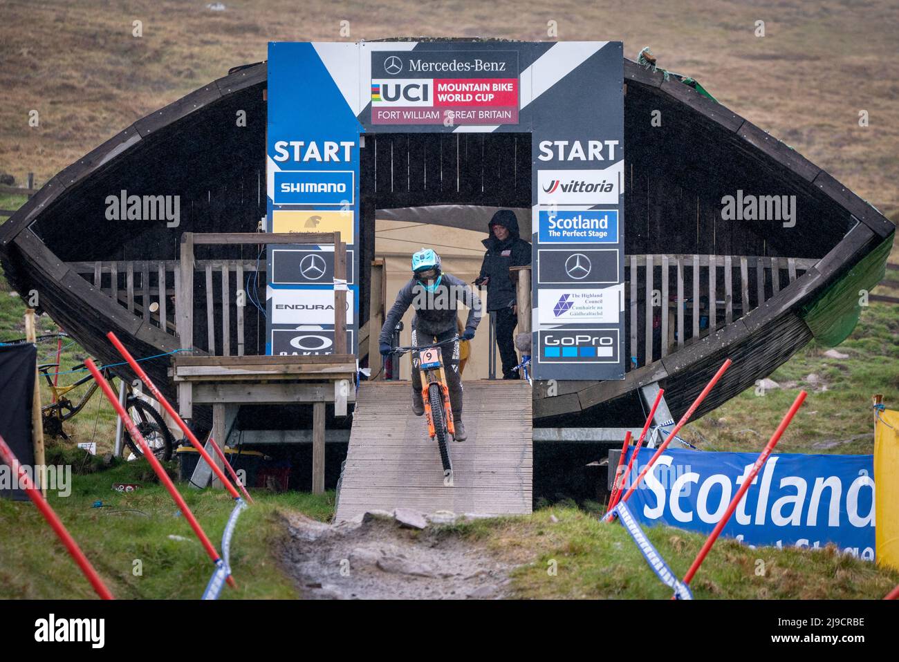 Italy s Veronika Widmann during day two of the Mercedes Benz UCI MTB World Cup event in Fort William. Picture date Sunday May 22 2022 Stock Photo Alamy