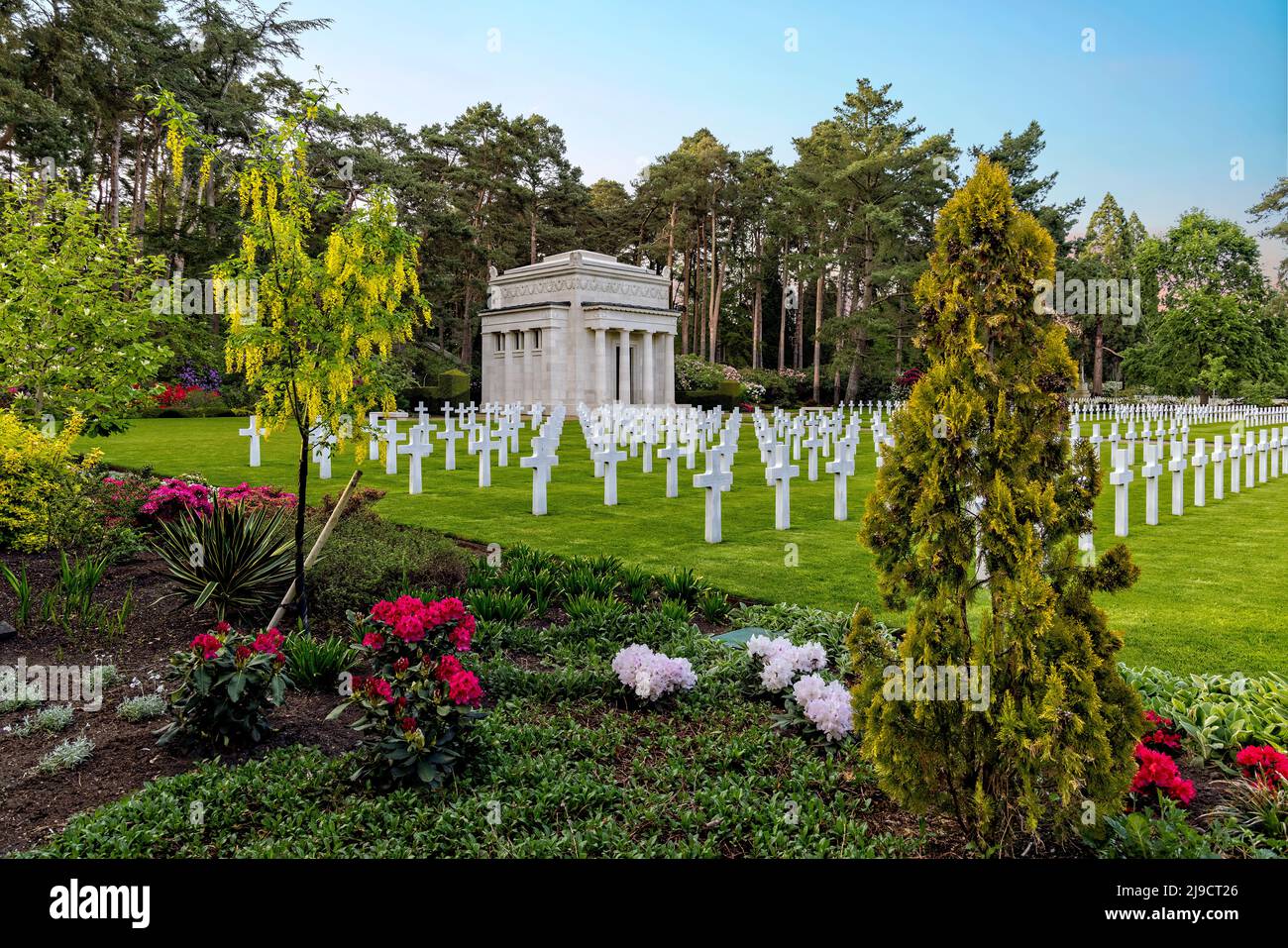 The Brookwood American Military Cemetery for WW1 / Great War fallen in the UK Stock Photo