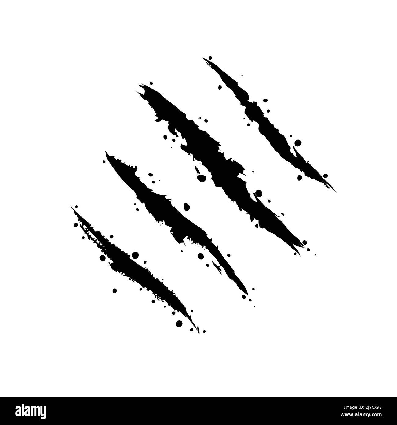 Scratched black claws surface background Stock Vector