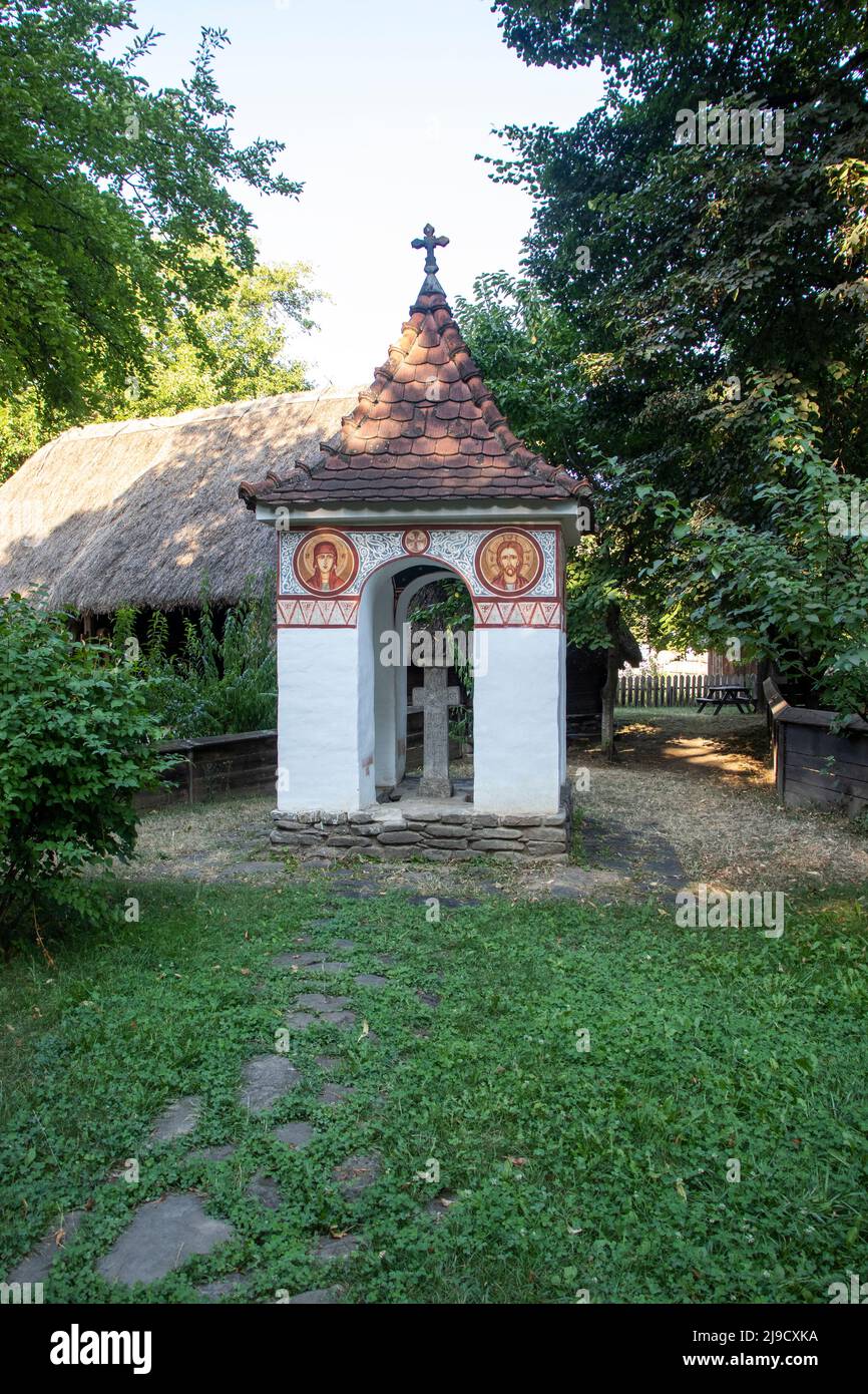 BUCHAREST, ROMANIA - AUGUST 17, 2021: Dimitrie Gusti National Village Museum in city of Bucharest, Romania Stock Photo