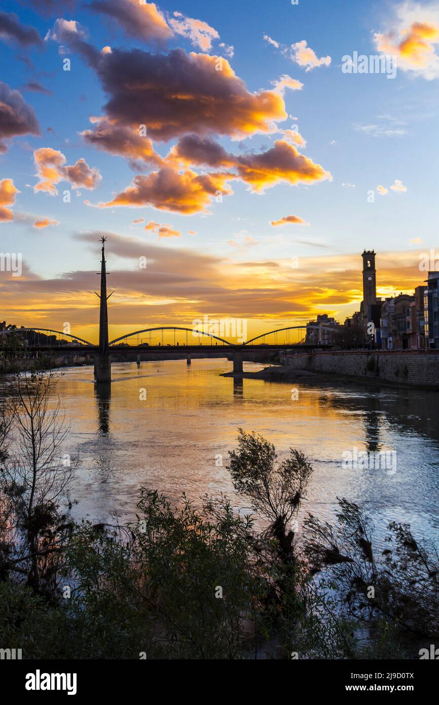 Ebro river, Tortosa, Spain Stock Photo