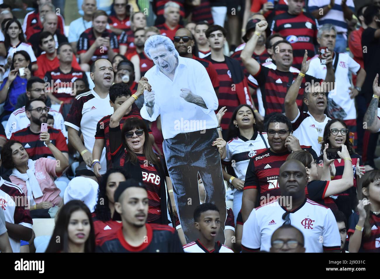 Rio, Brazil - may 21, 2022: Pedro player in match between Flamengo vs Goias by 7th round of Brazilian Championship in Maracana Stadium Stock Photo