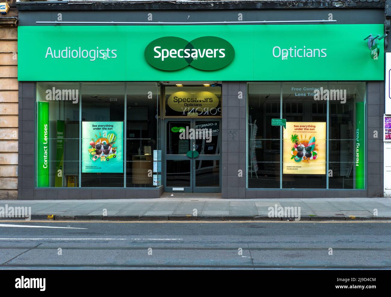 Specsavers for booking your eye tests, Edinburgh, Scotland, UK Stock Photo
