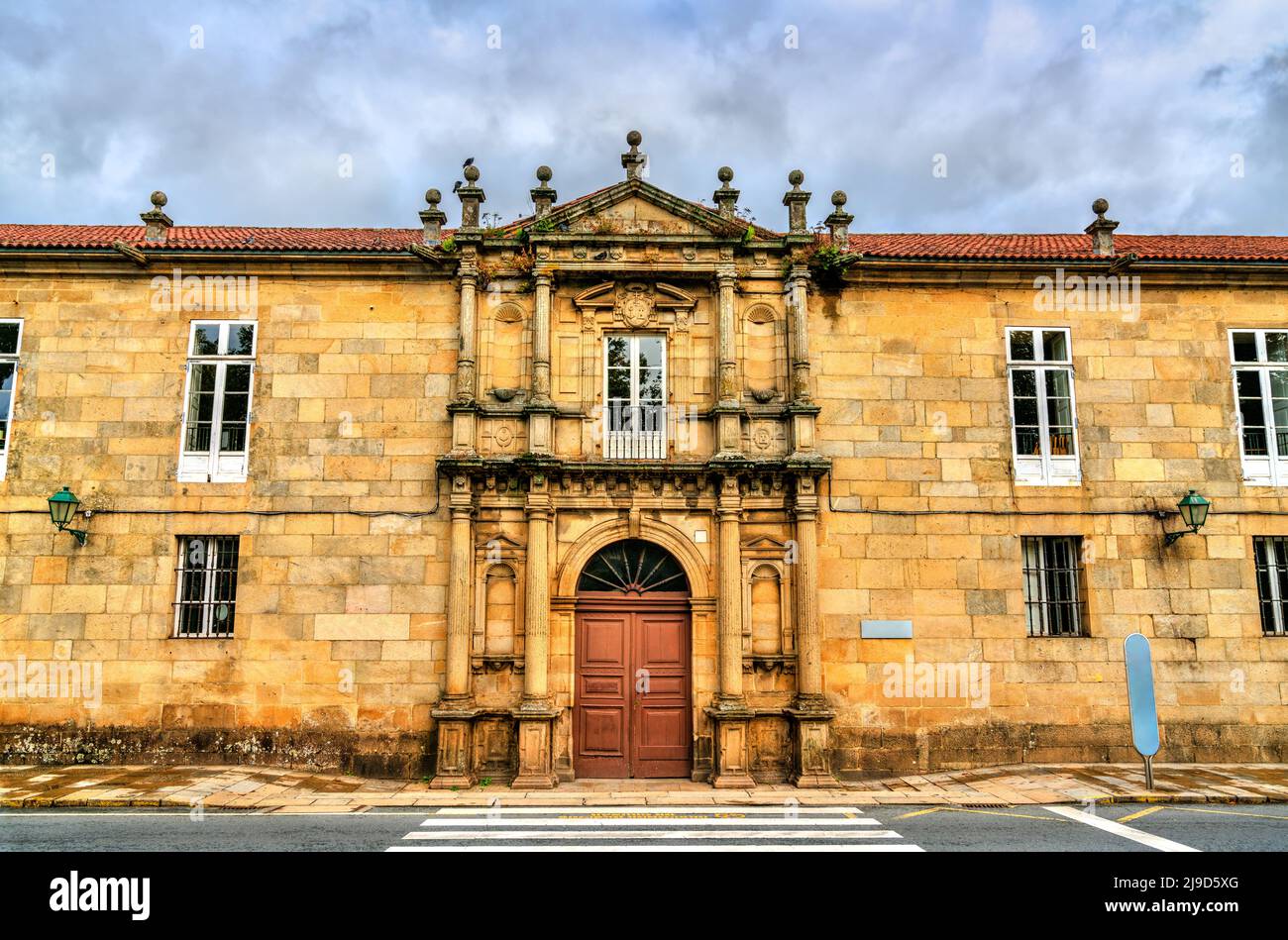 Traditional architecture of Santiago de Compostela in Spain Stock Photo