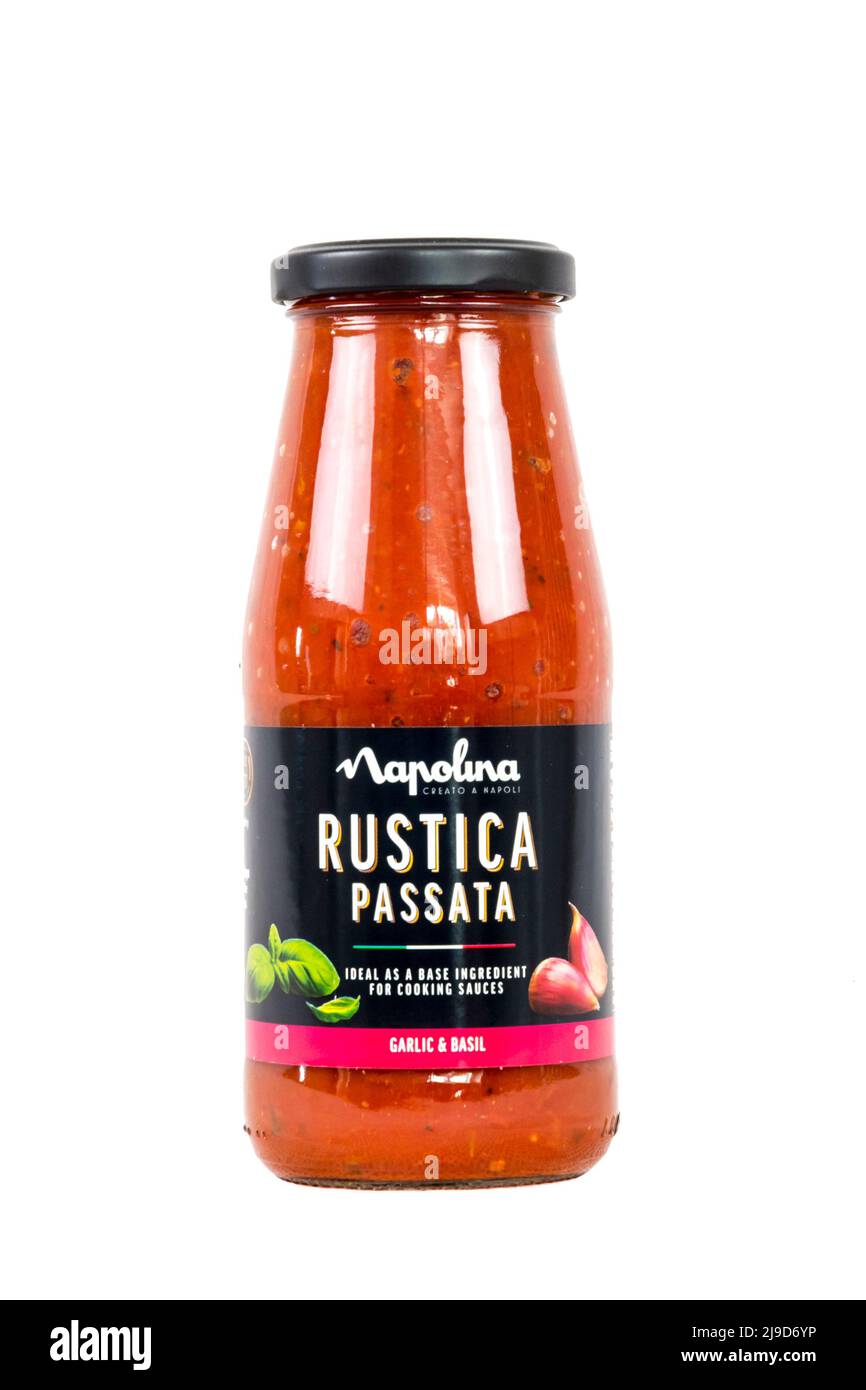 A jar of Napolina Rustica Passata. Stock Photo