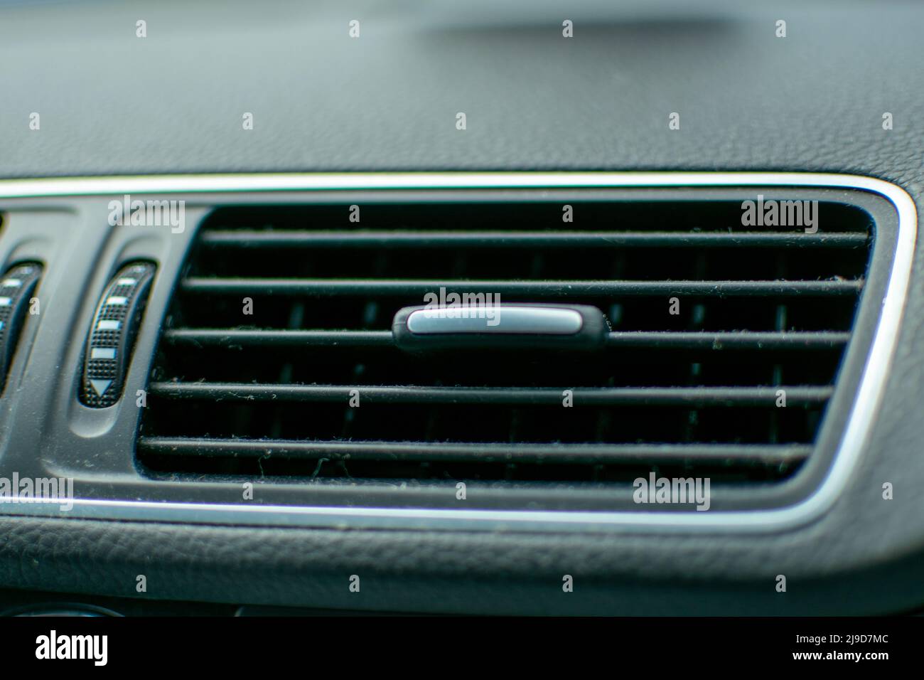 Car air conditioning dusty from use while driving Stock Photo