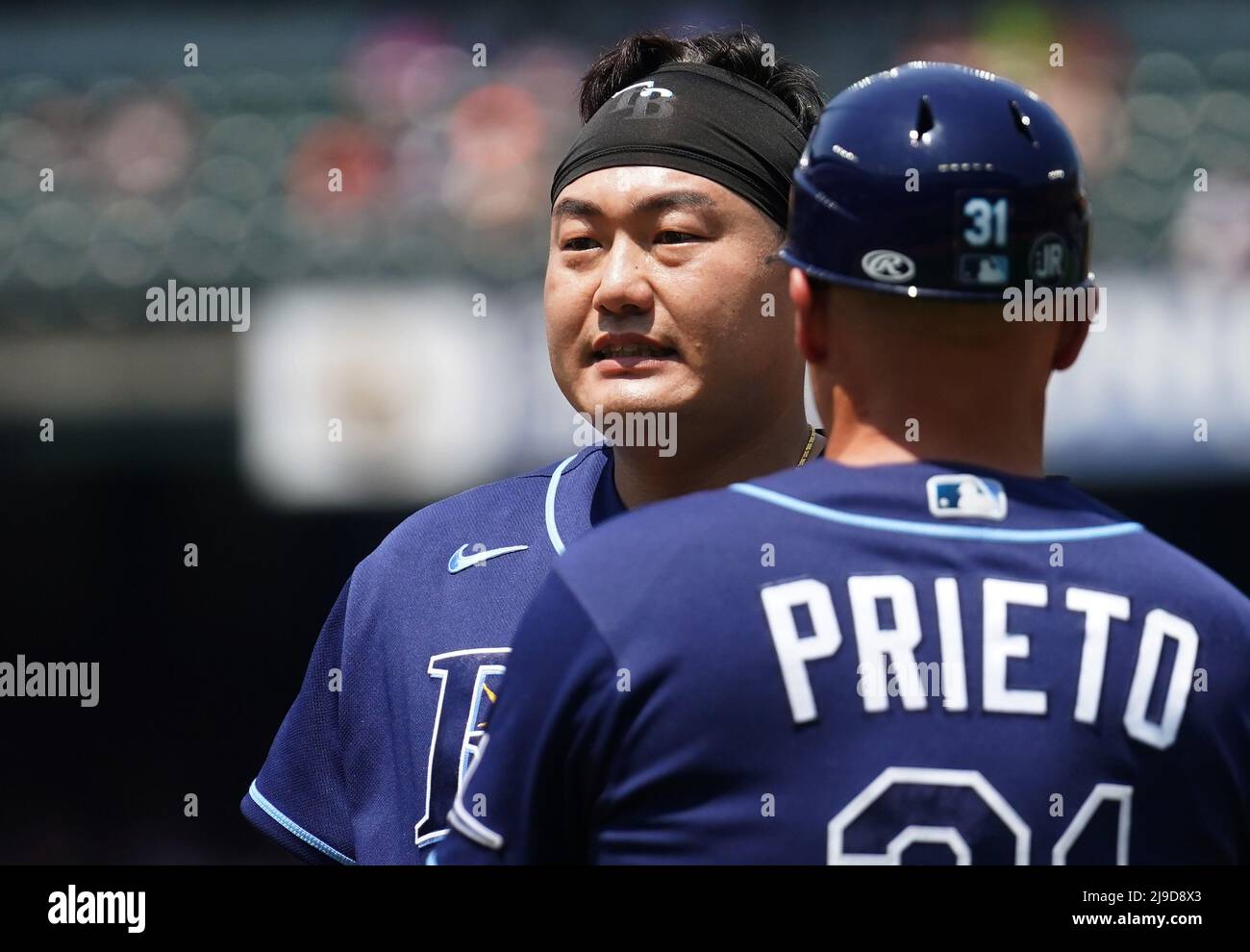 BALTIMORE, MD - MAY 22: Tampa Bay Rays catcher Mike Zunino (10